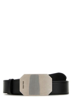 【miumiu】leather belt black Miu Miu Leather Belt | Black | FARFETCH