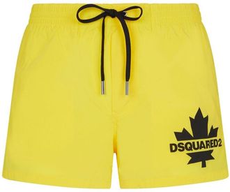 Dsquared2 logo-print swim shorts - men - Polyamide/Elastane - 52 - Yellow