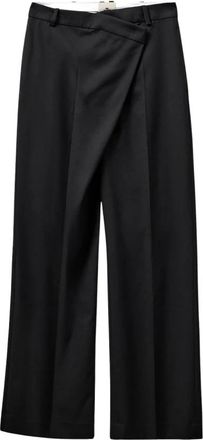 The Garment Twist Broek met Verborgen Rits - Dames - Wijde Broeken - Zwart - S - Polyester - Broeken