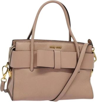 Miu Miu Tweedehands leren handtassen - Dames - Vintage Handtas - Roze - ONE Size - Vintage