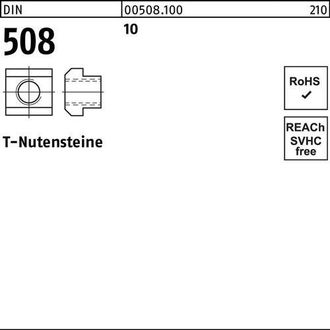 OEM T-tuerca Ranurada Din 508 M12x 14 10 10 Piezas