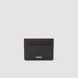 Sandro Reconstituted leather cardholder