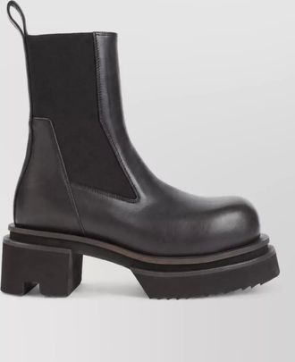 Rick Owens leather chelsea ankle boots