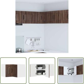 vidaXL Armadio angolare - Mobile da cucina Kalmar Rovere Marrone 57 x 57 x 40 cm