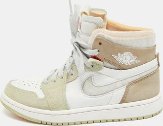 Air Jordan s Multicolor Leather Jordan 1 High Zoom Air Cmft Olive Aura Sneakers