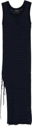 Roberto Collina Ruched Detailed Ribbed Midi Dress Clothing