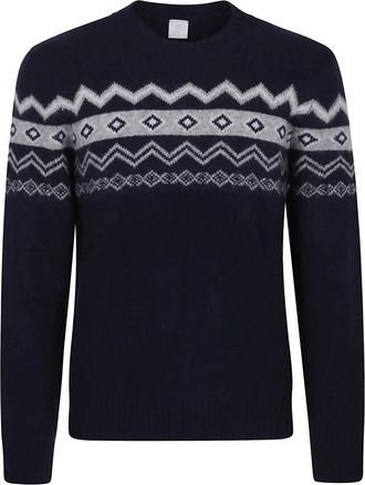 Eleventy Truien & Vesten, Heren, Zwart, L, Kasjmier, Luxe Kasjmier-Zijde Blend Sweater