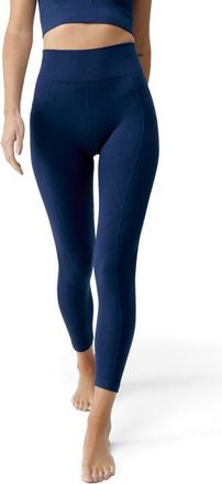 Born Living Yoga Sarvan 7/8 Seamless High Rise Sport Legging in Sailor Blue at Nordstrom, Size Medium Eu