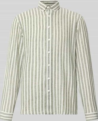 Lindbergh Lindbergh Relaxed Fit Freizeithemd mit Button-Down-Kragen in Oliv, Gr&ouml;&szlig;e XXXL