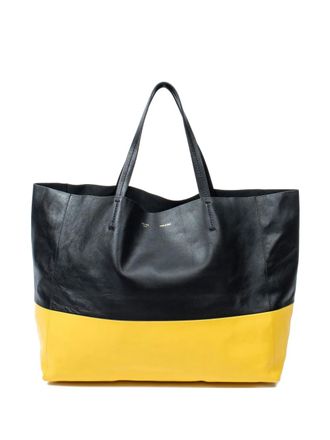 Celine 2010 two-tone tote bag - women - Calf Leather - One Size - Black