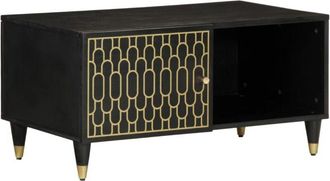 vidaXL Mesa de centro de madera maciza de mango 80x50x40 cm Vidaxl