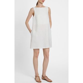 Santorelli Jaclyn Sleeveless Shift Dress in Creme at Nordstrom, Size X-Small