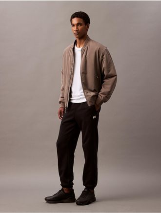 Calvin Klein Mens Archive Logo Fleece Joggers - Black - XL