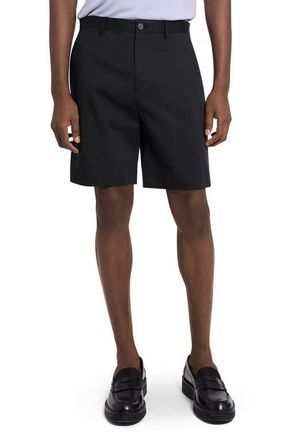 Theory Standard Chino in Moonsoft Cotton Blend Shorts in Black at Nordstrom, Size 36