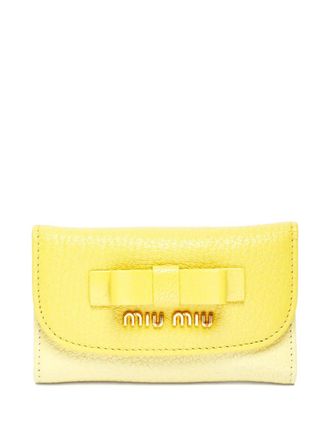 Miu Miu 2010-2015 ribbon key case - Yellow