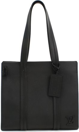 Louis Vuitton Black Leather Tote Bag (Pre-Owned)