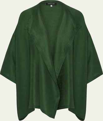 Eskandar Wide A-Line Jacket Coat (Mid Plus Length)