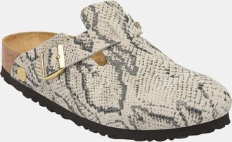 Birkenstock Womens Logo Detail Shoes in Light Grey Suede - Size UK 5.5