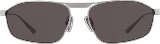 Balenciaga Grey Rectangular Mens Sunglasses BB0416S 002 63