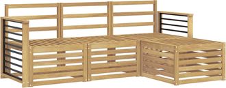vidaXL Conjunto De Sof&aacute;s De Exterior 4 Uds. Blanco Vidaxl