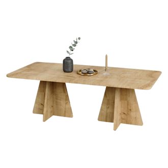 Dmora Mesa De Centro Ottana, Forma Rectangular, Tapa De Madera Nobilitada, Color Marr&oacute;n, 120x60x40h Cm Roble Marr&oacute;n