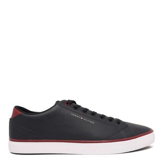 Tommy Hilfiger Sneakers, male, Black, 10 UK, Colour Pop Leather Trainers