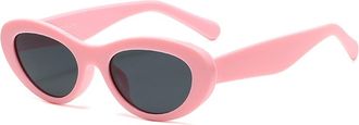 Generic Small Frame Female Outdoor Sunglasses Men Driving Sports Sun Glasses(Pink)
