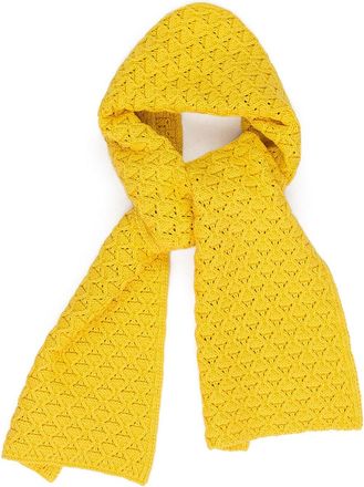 Aim&eacute; Leon Dore YELLOW EYELET KNIT SCARF