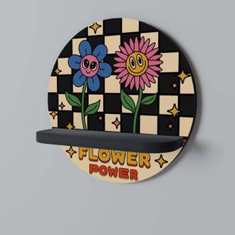 OEM Estante Redondo Flower Power Negro