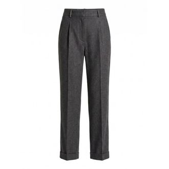PESERICO Straight Broeken - Dames - Broeken - Grijs - Maat: XL