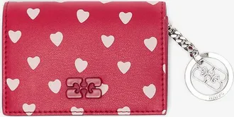 Ganni Red Bou Card Holder With Flap Dots