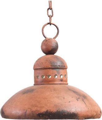Biscottini International Lampadario Industrial De Suspensi&oacute;n No Eletrificado L29xpr29xh35 Cm De Hierro Acabado Con Efecto Naranja Envejecida
