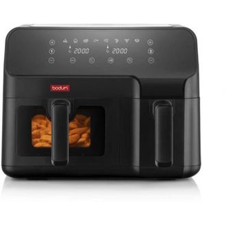Bodum Freidora El&eacute;ctrica De Aire Pulsado - Bodum - Melior - Doble Compartimento 3,2 L Y 5,1 L - 2.700 W - Negro