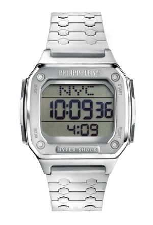 Philipp Plein Hyper $hock Unisex Horloge Zilverkleurig PWHAA0521