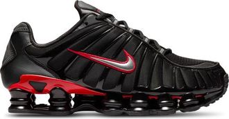 Nike Mens Shox TL - Basketball Shoes Black/Metallic Silver/University Red Size 10.0