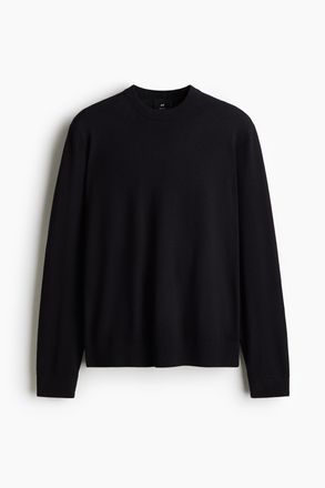 H&M Merinowollpullover in Regular Fit - Dunkelblau