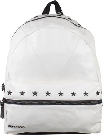 Jimmy Choo London Pre-owned Wilmer Rugzak - Heren - Vintage Rugzakken - Wit - ONE Size - Leer - Vintage