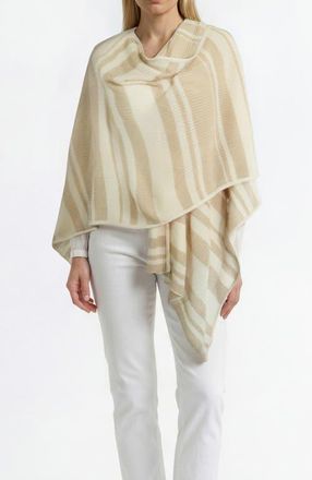 Portolano Cashmere lightweight striped shawl in Vanilla/desert Mist at Nordstrom