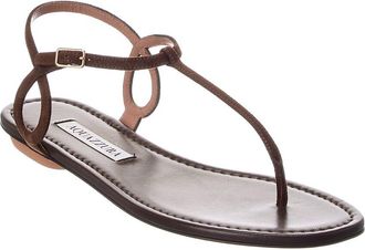 Aquazzura Almost Bare Suede Sandal