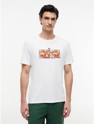 Tommy Hilfiger Mens Tropical Floral Logo T-Shirt - White - XXXL