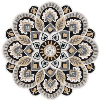 Safavieh Alfombra lana avorio/nero 122 x 122 cm
