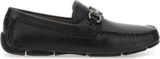 Ferragamo Moccasin Gancini With Textured Calf Leather
