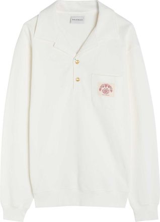 Dr&ocirc;le de Monsieur DR&Ocirc;LE DE Monsieur Polo D Miroir Shell Piqu&eacute; Cotton Polo Shirt - Off White - XL