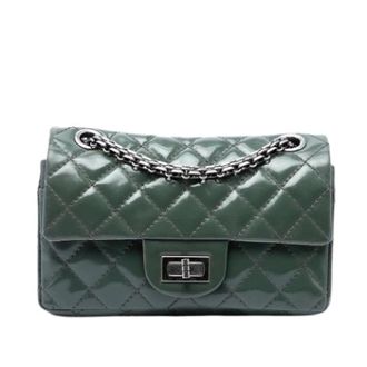 Chanel Pre-owned Vintage Quilted Flap Shoulder Bag - Dames - Pre-owned - Groen - Maat: ONE Size Leer