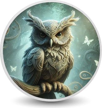 OEM Moneda De Plata De 1 Oz Con Un B&uacute;ho Intrincado Y Un Brillo M&aacute;gico