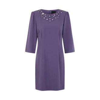 Marc Cain Jurk met Edelstenen - Dames - Jurken - Paars - Maat: XL Poliester