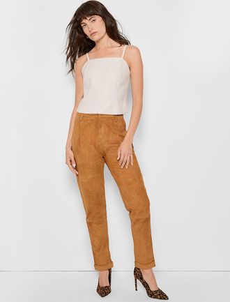 AS by DF Denise Upcycled Suede Trousers