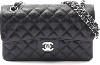 Chanel Leather Matelasse W Flap Shoulder Bag