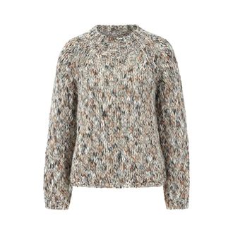Rich & Royal Multikleur Opstaande Kraag - Dames - Ronde hals truien - Veelkleurig - XL - Wol - Truien & Vesten