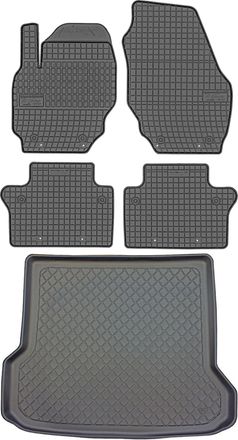 OEM Juego De Alfombrillas De Goma Para Coche Y Alfombrilla Para Maletero Para Volvo Xc70 Ii Kombi (desde Septiembre De 2007 Hasta 2016)